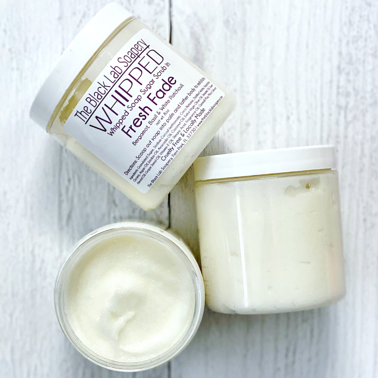 WHIPPED - Sugar Scrub Soap - Fresh Fade - The Black Lab Soapery