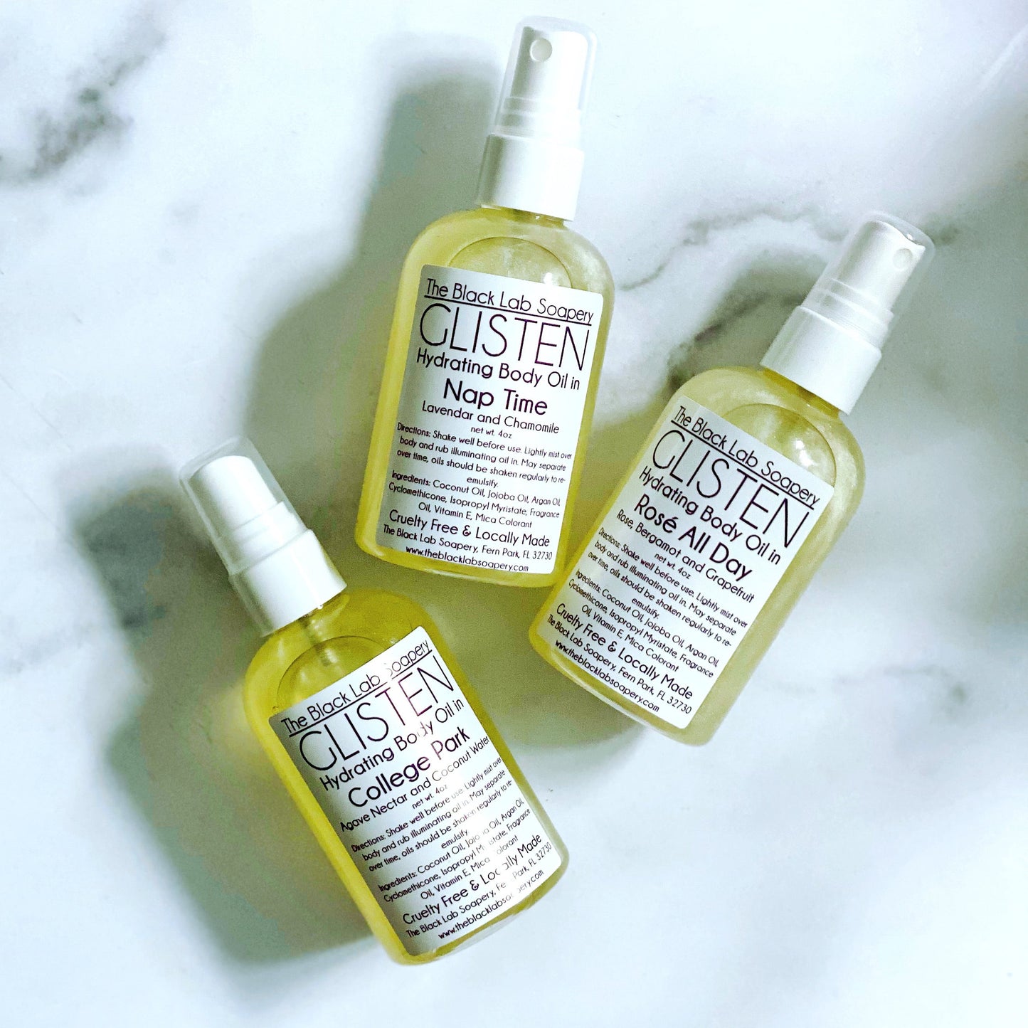 Glisten - Hydrating Body Oil - The Black Lab Soapery