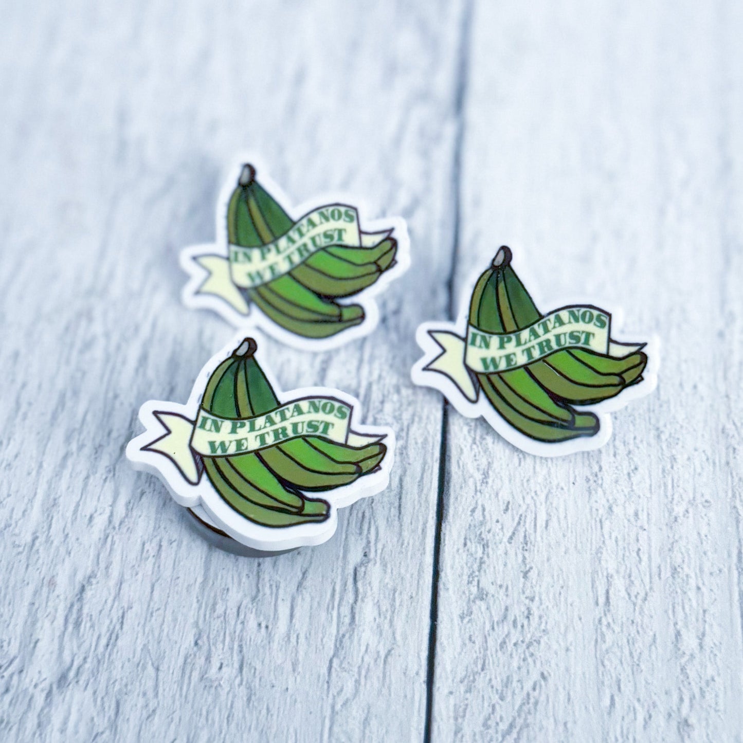 In Platanos We Trust Acrylic Pin