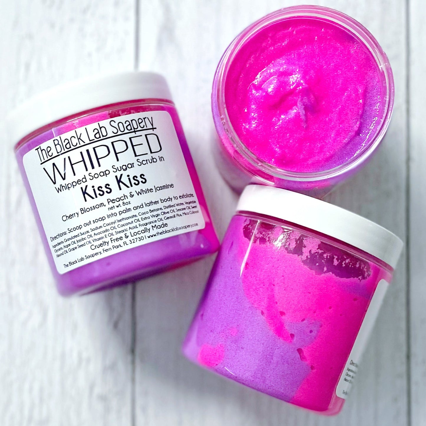 WHIPPED - Sugar Scrub Soap - Kiss Kiss - The Black Lab Soapery