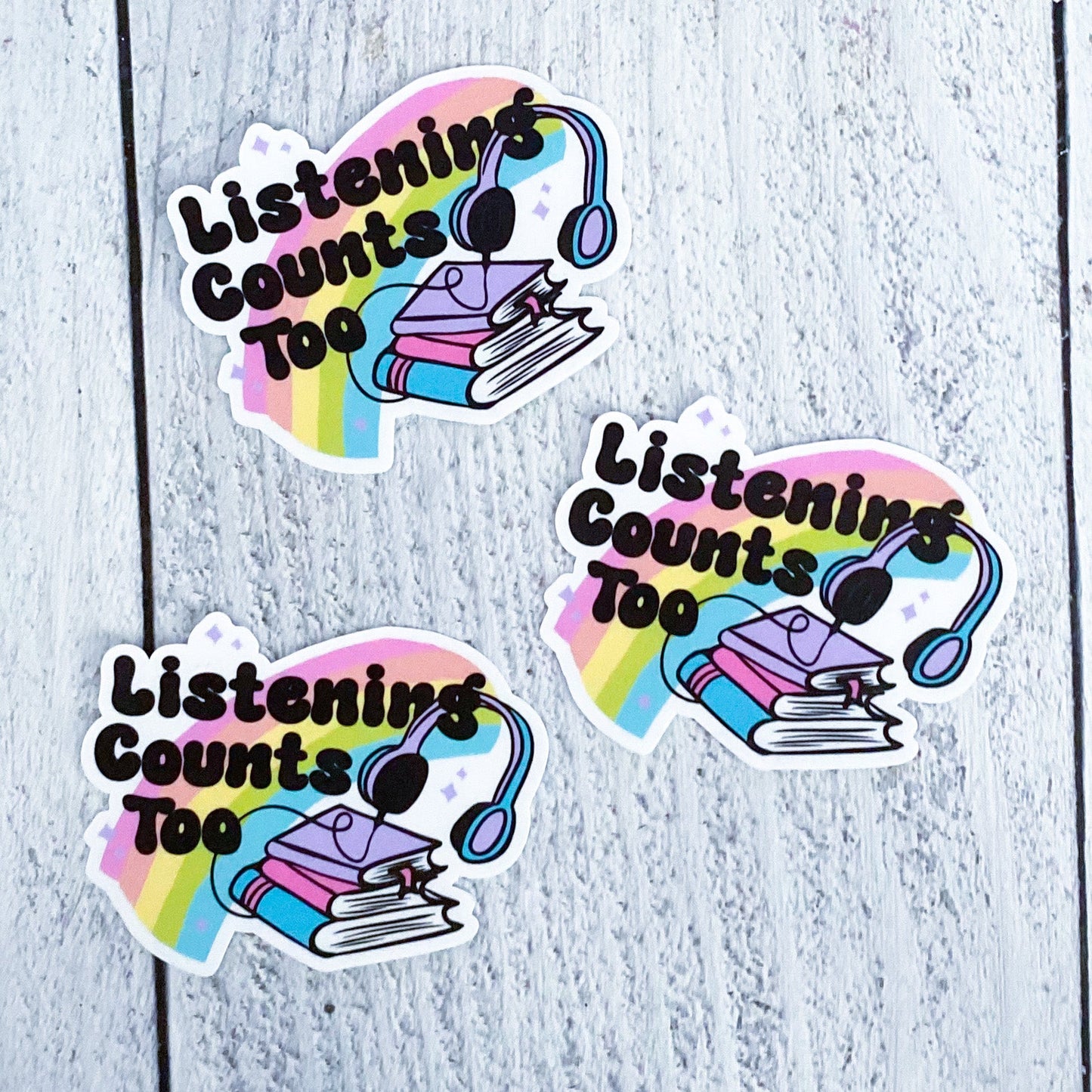 Listening Counts Too Sticker