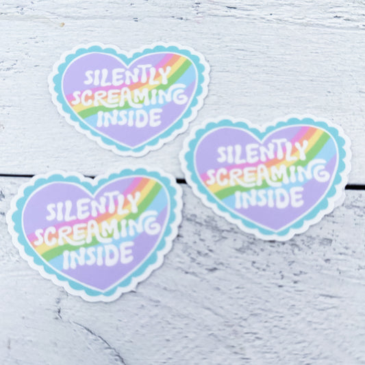 Silently Screaming Inside Sticker