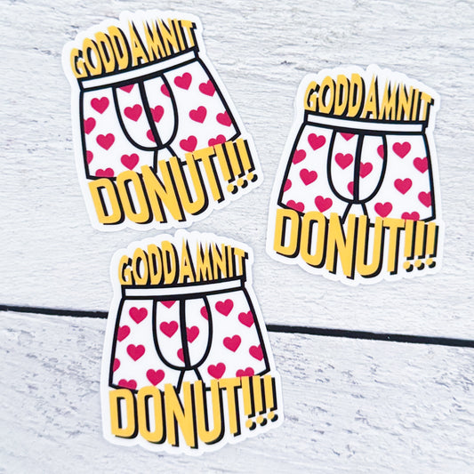 Goddamnit Donut Sticker