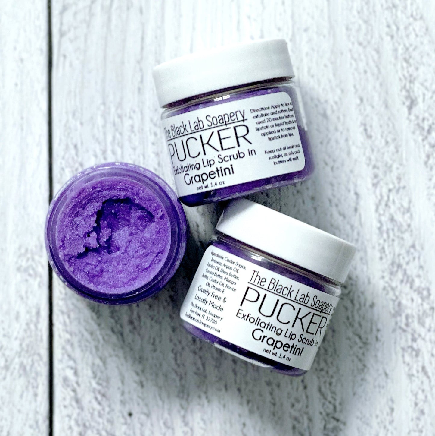 PUCKER - Lip Scrub - Grapetini - The Black Lab Soapery