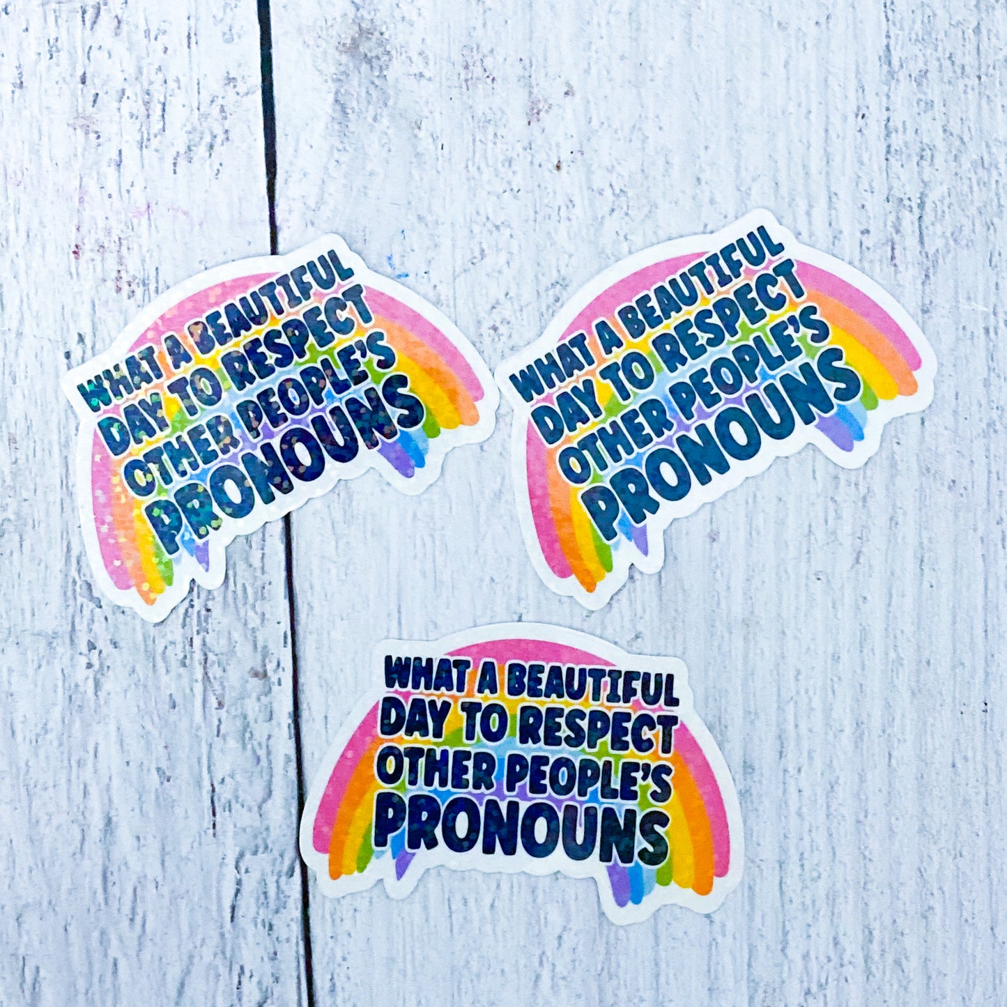 Respect Pronouns Sticker