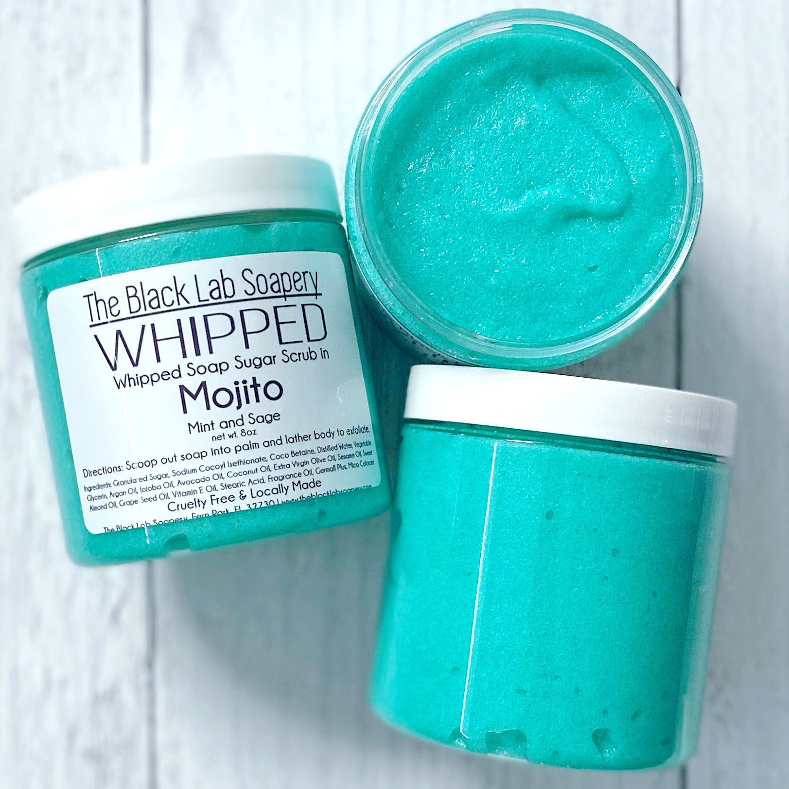 WHIPPED - Sugar Scrub Soap - Mojito - The Black Lab Soapery