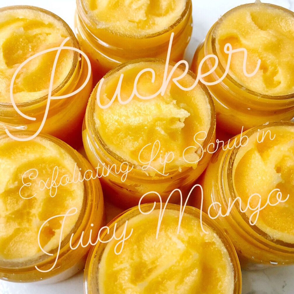 PUCKER - Lip Scrub - Juicy Mango - The Black Lab Soapery