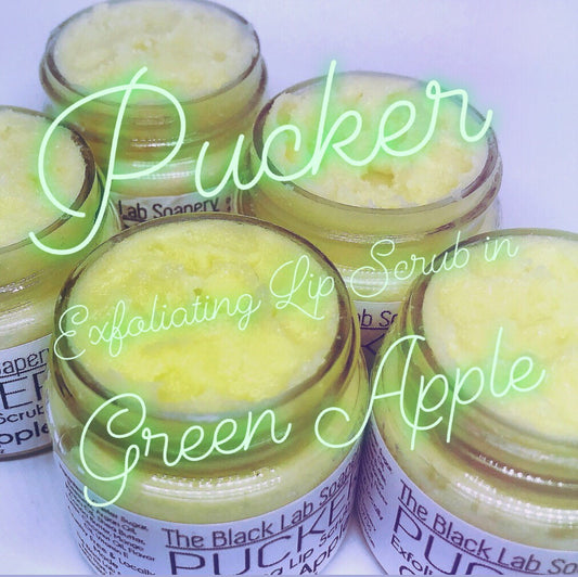 PUCKER - Lip Scrub - Green Apple - The Black Lab Soapery