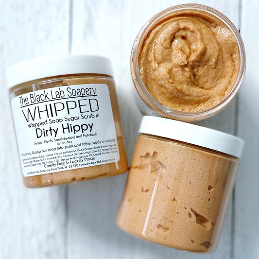WHIPPED - Sugar Scrub Soap - Dirty Hippy - The Black Lab Soapery