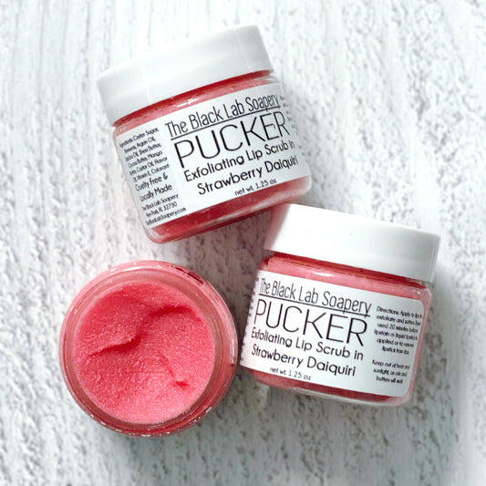PUCKER - Lip Scrub - Pink Lemonade - The Black Lab Soapery