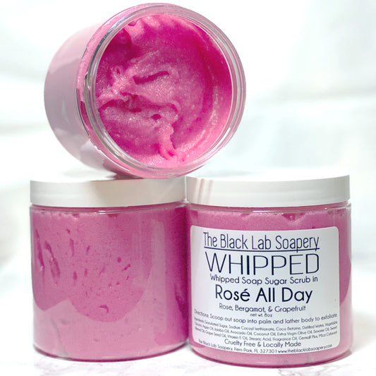 WHIPPED - Sugar Scrub Soap - Rosé All Day - The Black Lab Soapery