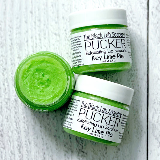 PUCKER - Lip Scrub - Key Lime Pie - The Black Lab Soapery