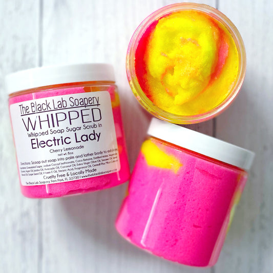 WHIPPED - Sugar Scrub Soap - Electric Lady - The Black Lab Soapery
