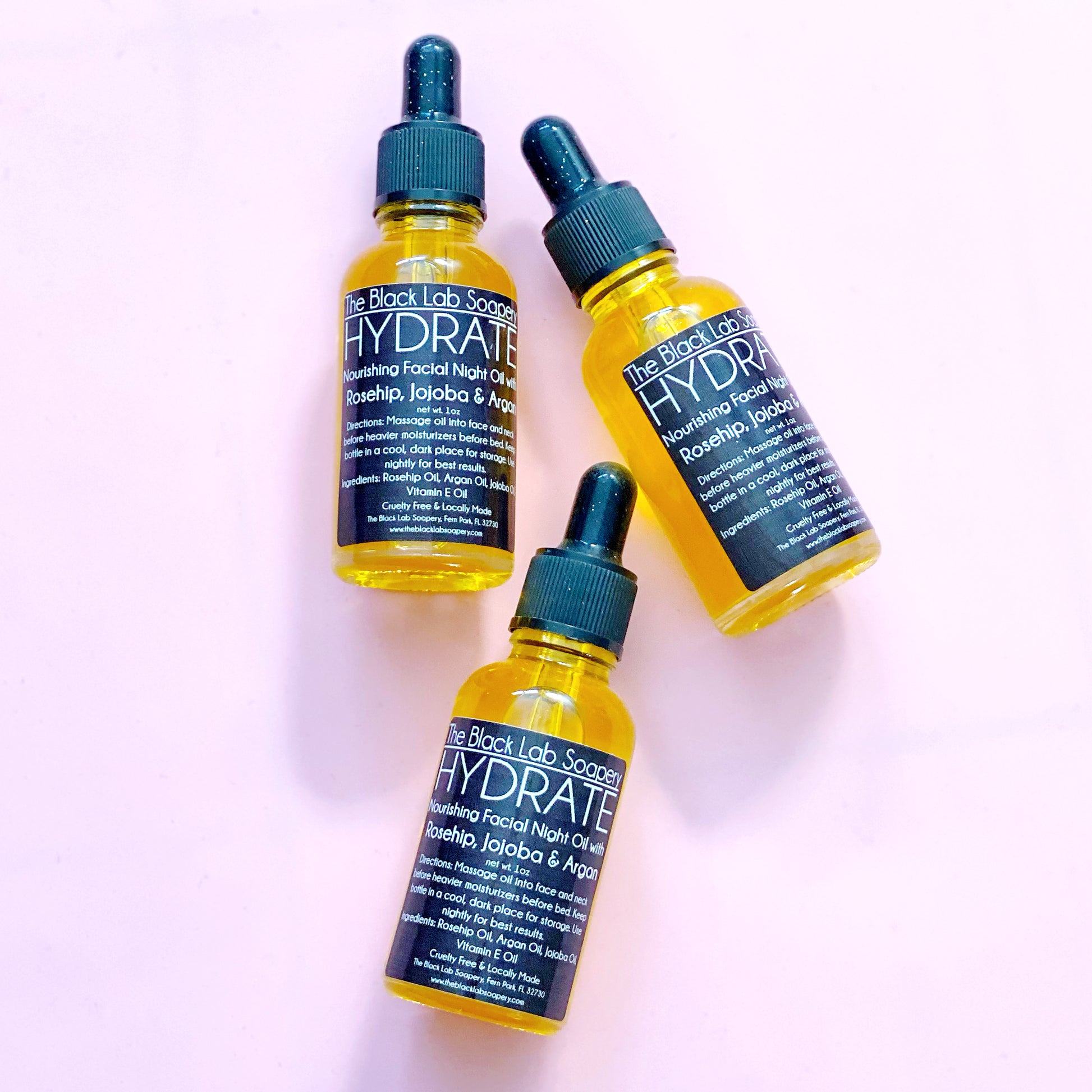 HYDRATE - Nourishing Facial Night Oil - The Black Lab Soapery