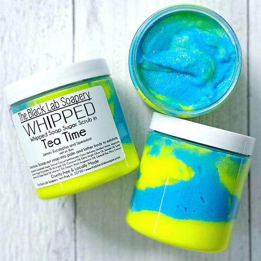 WHIPPED - Sugar Scrub Soap - Tea Time - The Black Lab Soapery